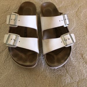 White Birkenstock Sandals Sz 39